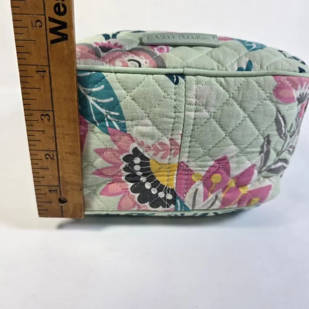 Vera Bradley Floral Butterfly Quilted Lunch Bag Mint Green Insulated Retired